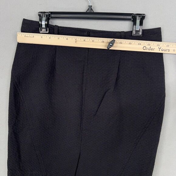 J McLaughlin Skirt Womens 10 Black Pencil Textured Minimal Career Capsule Work - Picture 9 of 14